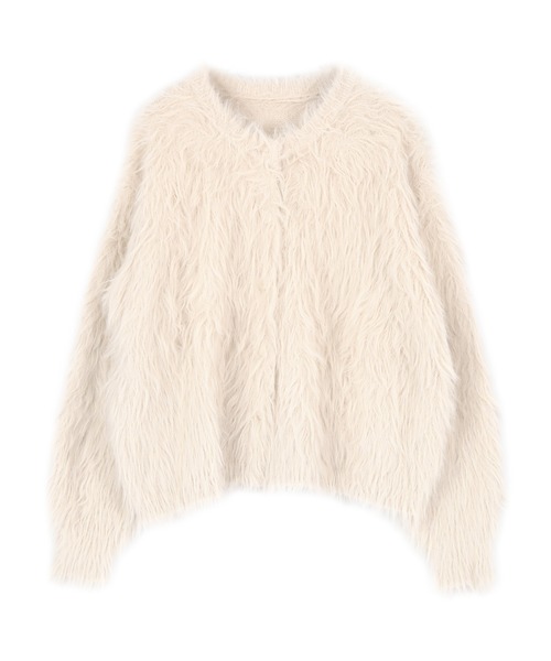 ロングシャギーニットカーディガン（カーディガン/ボレロ）｜titivate