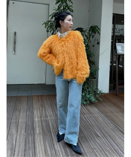 ロングシャギーニットカーディガン（カーディガン/ボレロ）｜titivate