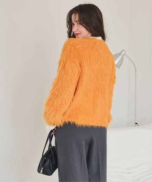 ロングシャギーニットカーディガン（カーディガン/ボレロ）｜titivate