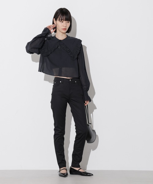 Apo(s)ture(アポスチャー)の「NANCY-003/チノストレッチローライズスキニーパンツ(チノパンツ・レディース・ベージュ/モカ/ホワイト/ブラック・XS/S/M/L/XL)」の7枚目の写真