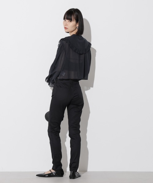 Apo(s)ture(アポスチャー)の「NANCY-003/チノストレッチローライズスキニーパンツ(チノパンツ・レディース・ベージュ/モカ/ホワイト/ブラック・XS/S/M/L/XL)」の9枚目の写真