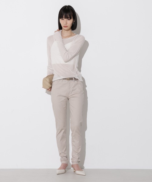 Apo(s)ture(アポスチャー)の「NANCY-003/チノストレッチローライズスキニーパンツ(チノパンツ・レディース・ベージュ/モカ/ホワイト/ブラック・XS/S/M/L/XL)」の18枚目の写真