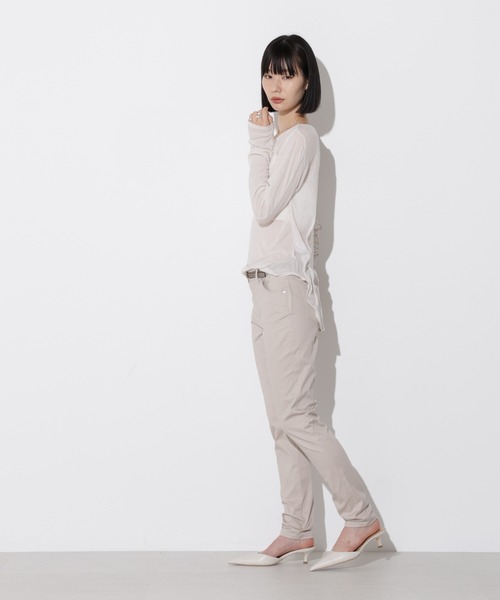 Apo(s)ture(アポスチャー)の「NANCY-003/チノストレッチローライズスキニーパンツ(チノパンツ・レディース・ベージュ/モカ/ホワイト/ブラック・XS/S/M/L/XL)」の19枚目の写真