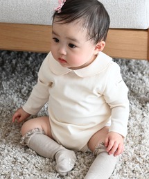 PUPPAPUPO（プッパプーポ）の「長袖 丸襟 ロンパース（ロンパース）」