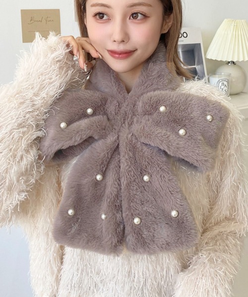 【タグ付き新品】リボンとパールのファーマフラー リボンとパールのファーマフラー – BABY, THE STARS SHINE BRIGHT