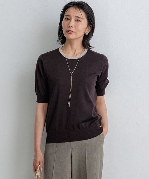 23区 黒 ラメ半袖ニット 32 楽天市場】23区（ニット・セーター