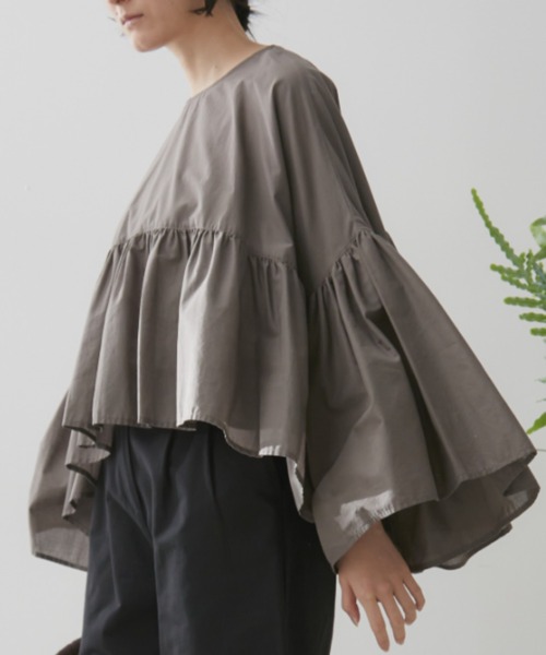 セール】ロングスリーブティアードブラウス（シャツ/ブラウス）｜Libra