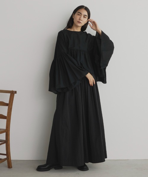 【新品未使用】Libra Cue ロングスリーブチェックオールインワン Libra Cue（リブラ キュー）の「ロングスリーブチェック