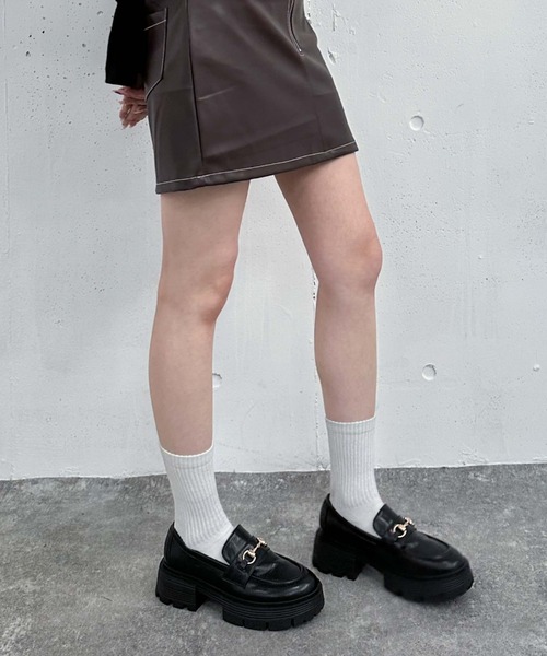 archives（アルシーヴ）の「厚底ローファー（ローファー・レディース・ブラック/チャコールグレー・23.5/24.5）」の14枚目の写真