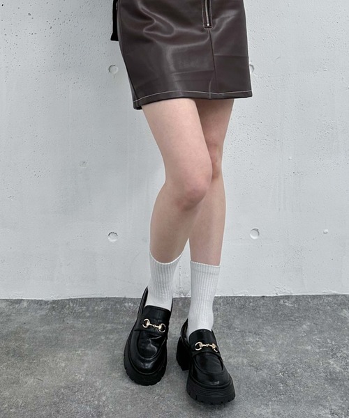 archives（アルシーヴ）の「厚底ローファー（ローファー・レディース・ブラック/チャコールグレー・23.5/24.5）」の13枚目の写真