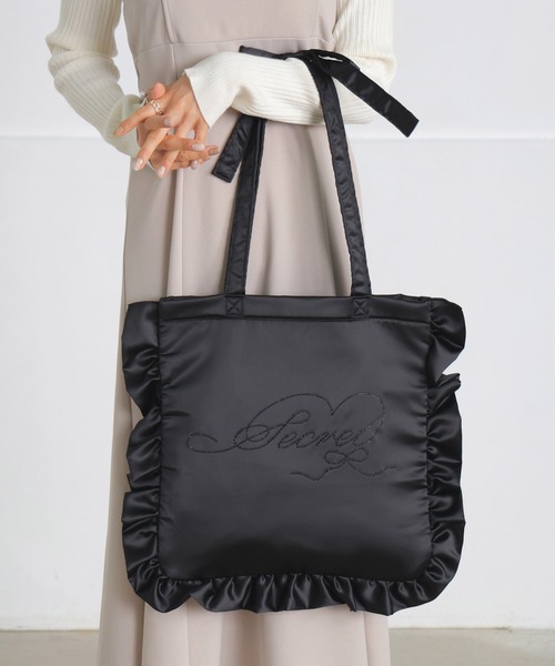 SecretDoor（シークレットドア）の「リボン ラインストーン トート