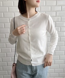クルーネックカーディガン