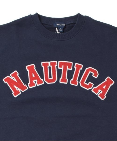 NAUTICA（ノーティカ）の「【大人向けサイズあり】【NAUTICA】フロントロゴアップリケトレーナー（スウェット・キッズ・グレー/ブラック/エメラルド/ネイビー・M/XL/L）」の9枚目の写真