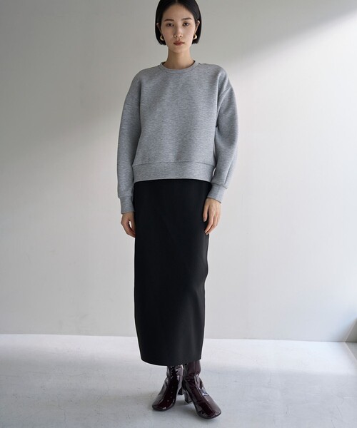 【軽量/洗える】ポリエステルフォルム Ｉラインスカート（スカート）｜UNFILO（アンフィーロ）