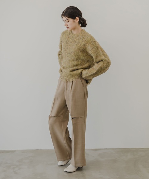 rectangle（レクタングル）の「ミックスカラーシャギーニット（ニット/セーター・レディース・グリーン系/オレンジ系/グレー系・FREE）」の16枚目の写真