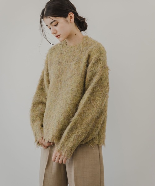 rectangle（レクタングル）の「ミックスカラーシャギーニット（ニット/セーター・レディース・グリーン系/オレンジ系/グレー系・FREE）」の11枚目の写真