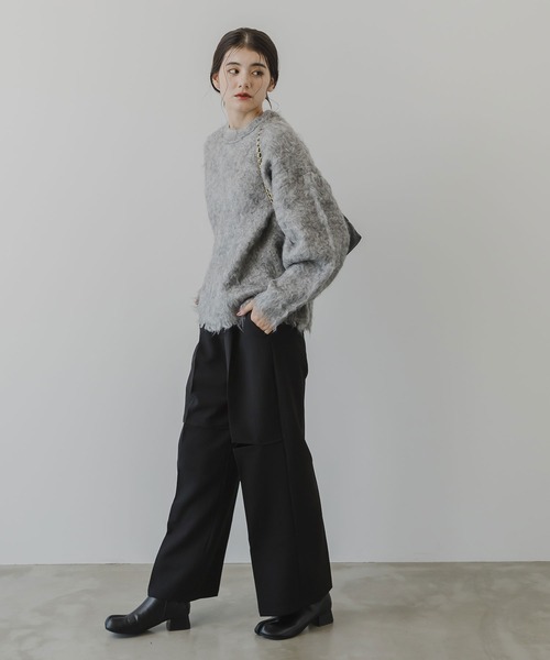 rectangle（レクタングル）の「ミックスカラーシャギーニット（ニット/セーター・レディース・グリーン系/オレンジ系/グレー系・FREE）」の7枚目の写真