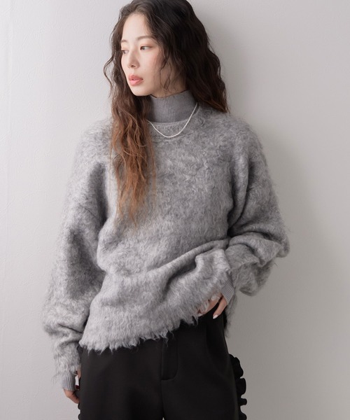 セール】ミックスカラーシャギーニット（ニット/セーター）｜rectangle