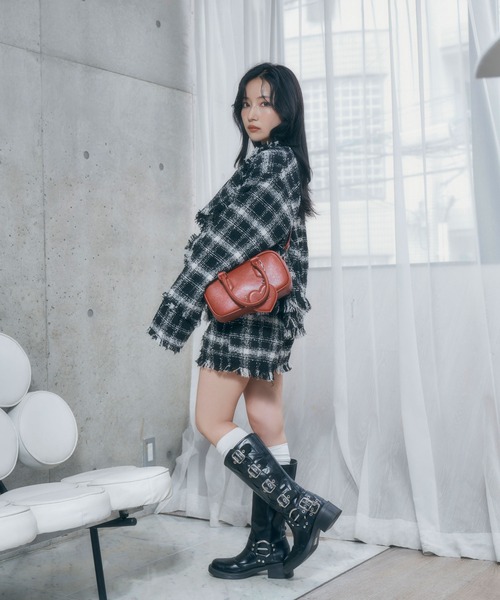 【セール】フリンジチェックショーパン（その他パンツ）｜ANDGEEBEE（アンジービー）