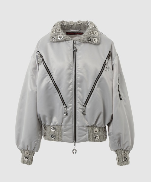 CHOPOVA LOWENA シルバー Lovey パファージャケット CHOPOVA LOWENA-LOVEY PUFFER COAT - VISITFOR