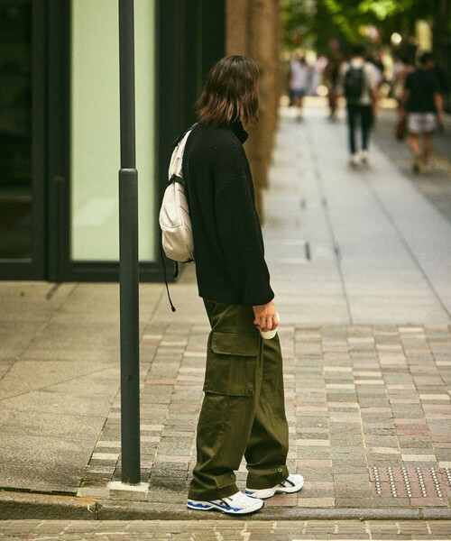 セール】限定展開 リラックスフィット 畦編み ハーフジップ ニット