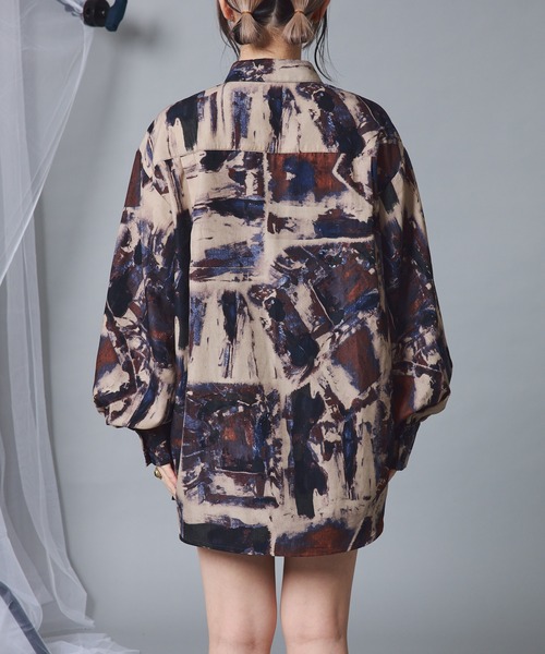 Mavie..7（メヴィセットゥ）の「【Mavie..7】《新色登場》柄シャツ（シャツ/ブラウス・レディース・ブラウン/ブラック/その他1・FREE）」の14枚目の写真