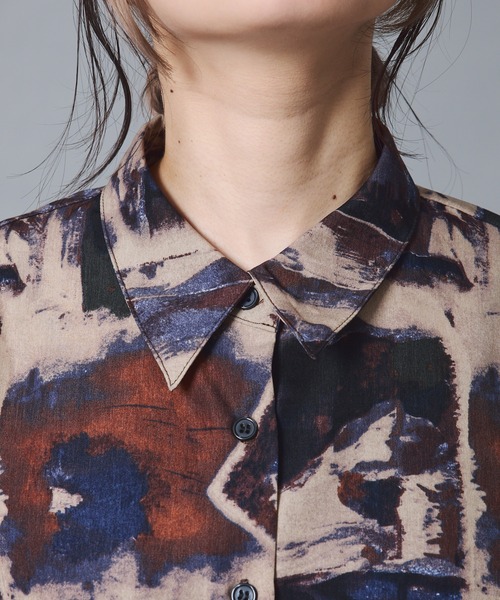 Mavie..7（メヴィセットゥ）の「【Mavie..7】《新色登場》柄シャツ（シャツ/ブラウス・レディース・ブラウン/ブラック/その他1・FREE）」の15枚目の写真