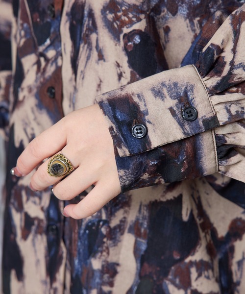 Mavie..7（メヴィセットゥ）の「【Mavie..7】《新色登場》柄シャツ（シャツ/ブラウス・レディース・ブラウン/ブラック/その他1・FREE）」の16枚目の写真