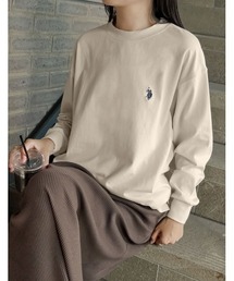 [U.S. POLO ASSN.][別注][大きいサイズ有]ユニセックスワンポイント刺繍長袖Tシャツ