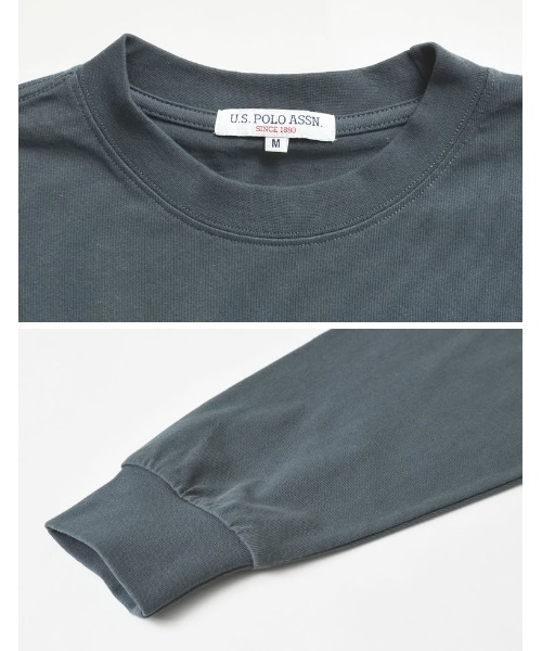 U.S. POLO ASSN.（ユーエスポロアッスン）の「[U.S. POLO ASSN.][別注][大きいサイズ有]ユニセックスワンポイント刺繍長袖Tシャツ（Tシャツ/カットソー・レディース・ネイビー/アイボリー/オートミール・MEDIUM/LARGE/X-LARGE）」の17枚目の写真