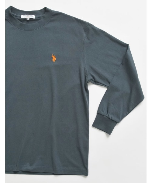 U.S. POLO ASSN.（ユーエスポロアッスン）の「[U.S. POLO ASSN.][別注][大きいサイズ有]ユニセックスワンポイント刺繍長袖Tシャツ（Tシャツ/カットソー・レディース・ネイビー/アイボリー/オートミール・MEDIUM/LARGE/X-LARGE）」の18枚目の写真