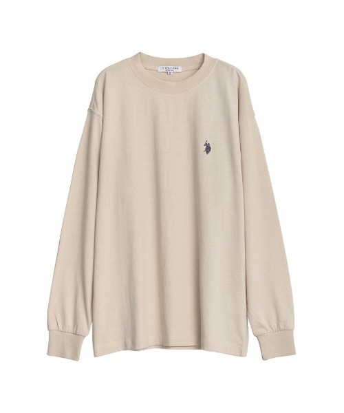 U.S. POLO ASSN.（ユーエスポロアッスン）の「[U.S. POLO ASSN.][別注][大きいサイズ有]ユニセックスワンポイント刺繍長袖Tシャツ（Tシャツ/カットソー・レディース・ネイビー/アイボリー/オートミール・MEDIUM/LARGE/X-LARGE）」の21枚目の写真