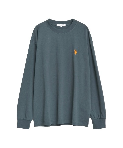 U.S. POLO ASSN.（ユーエスポロアッスン）の「[U.S. POLO ASSN.][別注][大きいサイズ有]ユニセックスワンポイント刺繍長袖Tシャツ（Tシャツ/カットソー・レディース・ネイビー/アイボリー/オートミール・MEDIUM/LARGE/X-LARGE）」の22枚目の写真