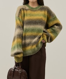 【karin】グラデーションオーバールーズニット