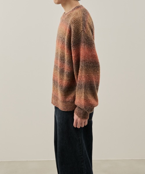 Auntie Rosa(アンティローザ)の「【karin】グラデーションオーバールーズニット(ニット/セーター・レディース・オレンジ/イエロー・FREE)」の19枚目の写真