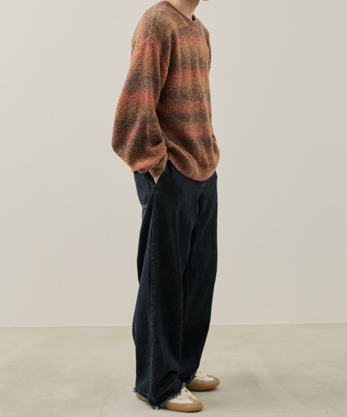 Auntie Rosa(アンティローザ)の「【karin】グラデーションオーバールーズニット(ニット/セーター・レディース・オレンジ/イエロー・FREE)」の21枚目の写真