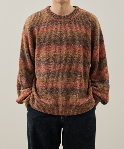 Auntie Rosa(アンティローザ)の「【karin】グラデーションオーバールーズニット(ニット/セーター・レディース・オレンジ/イエロー・FREE)」の17枚目の写真