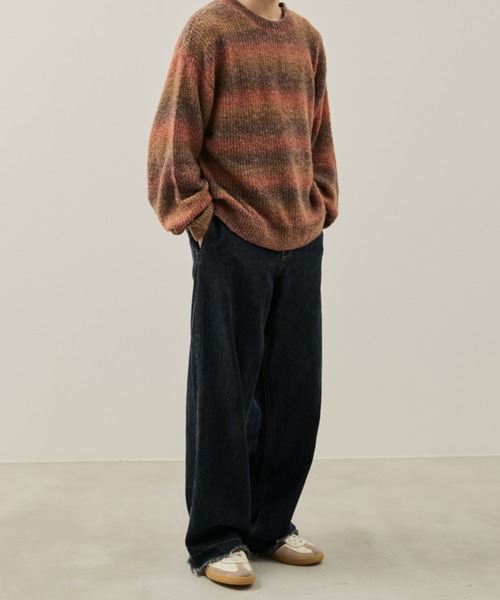 Auntie Rosa(アンティローザ)の「【karin】グラデーションオーバールーズニット(ニット/セーター・レディース・オレンジ/イエロー・FREE)」の20枚目の写真