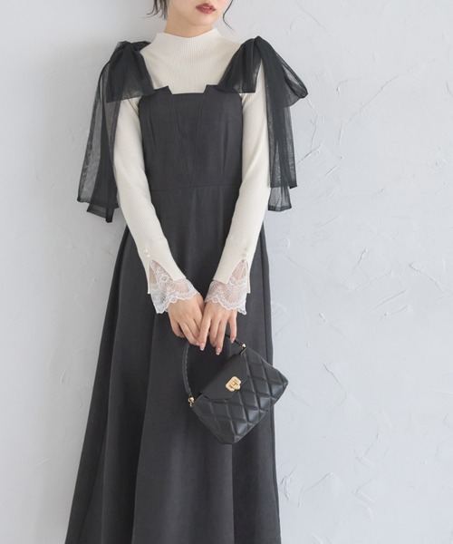 【alumu】2way ショルダーチュールリボンワンピース tocco closet（トッコ クローゼット）の「2WAYショルダー