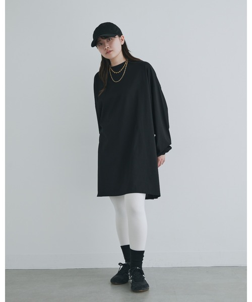 kiehtova（キエトヴァ）の「【kiehtova】BIG LONG TEE/ビッグ ロング ティー（Tシャツ/カットソー・レディース・ブラック/グレー/ホワイト/グリーン・FREE）」の15枚目の写真