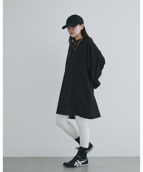 kiehtova（キエトヴァ）の「【kiehtova】BIG LONG TEE/ビッグ ロング ティー（Tシャツ/カットソー・レディース・ブラック/グレー/ホワイト/グリーン・FREE）」の16枚目の写真