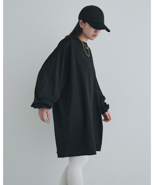 kiehtova（キエトヴァ）の「【kiehtova】BIG LONG TEE/ビッグ ロング ティー（Tシャツ/カットソー・レディース・ブラック/グレー/ホワイト/グリーン・FREE）」の17枚目の写真