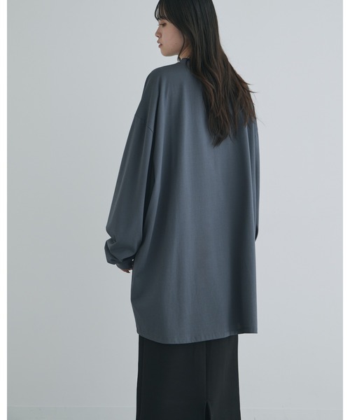 kiehtova（キエトヴァ）の「【kiehtova】BIG LONG TEE/ビッグ ロング ティー（Tシャツ/カットソー・レディース・ブラック/グレー/ホワイト/グリーン・FREE）」の21枚目の写真