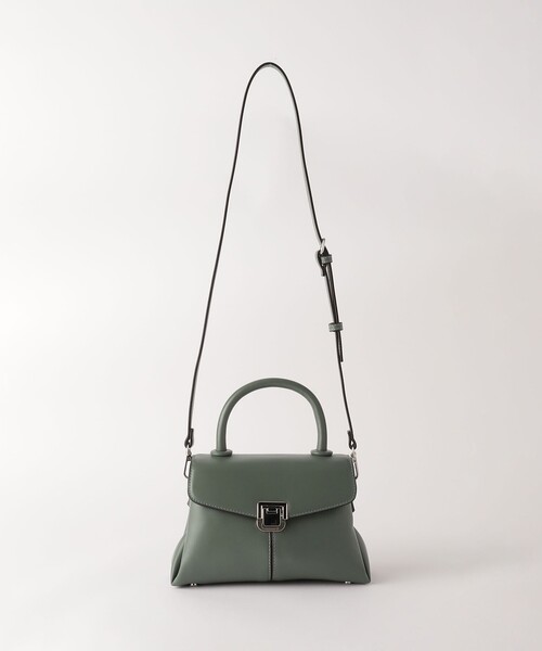 green label relaxing(グリーンレーベルリラクシング)の「ワンハンドル フラップ ミニバッグ(ショルダーバッグ・レディース・ブラック/ナチュラル/ライム・FREE)」の3枚目の写真