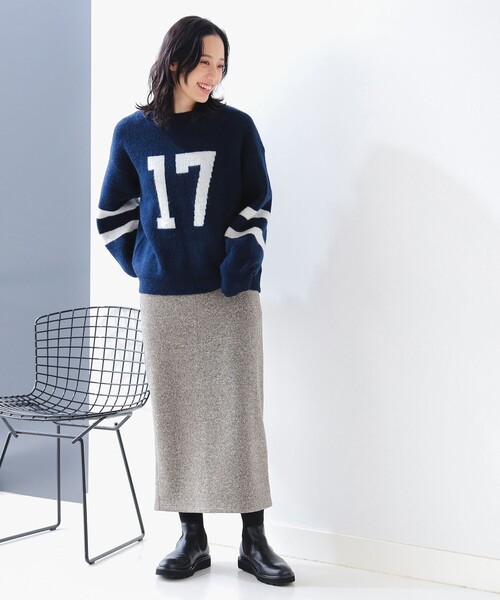 B:MING by BEAMS（ビーミングバイビームス）の「ナンバー ニット（ニット/セーター・レディース・ホワイト系その他5/グレー/ネイビー・ONE SIZE）」の11枚目の写真