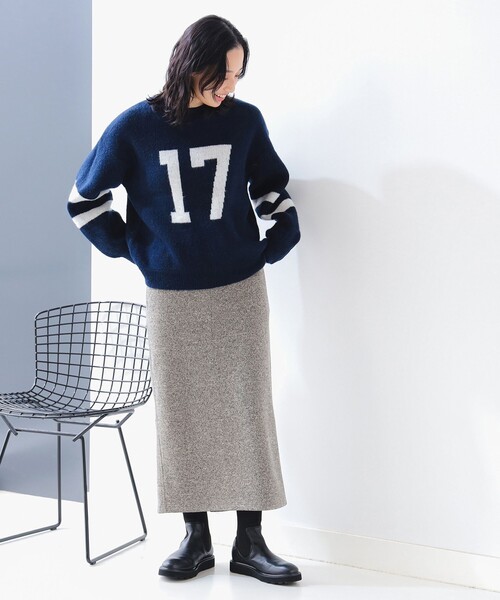 B:MING by BEAMS（ビーミングバイビームス）の「ナンバー ニット（ニット/セーター・レディース・ホワイト系その他5/グレー/ネイビー・ONE SIZE）」の12枚目の写真