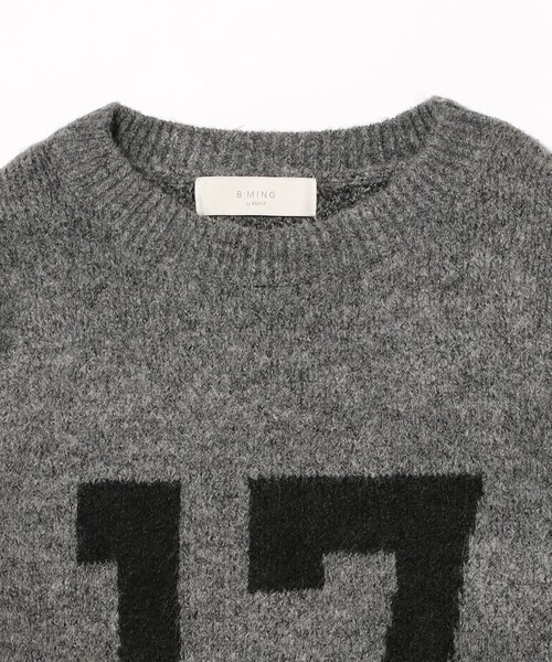 B:MING by BEAMS（ビーミングバイビームス）の「ナンバー ニット（ニット/セーター・レディース・ホワイト系その他5/グレー/ネイビー・ONE SIZE）」の18枚目の写真