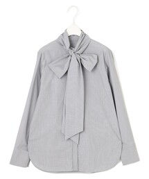 【CLASSY.1月号掲載・洗える】 クリーンブロード ボウタイブラウス
