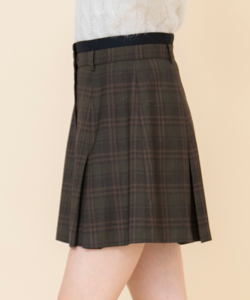 REDYAZEL(レディアゼル)の「ボックスタックチェックスカート(スカート・レディース・ブラウン/ネイビー/ベージュ・SMALL/MEDIUM)」の4枚目の写真
