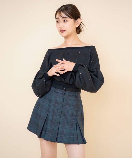REDYAZEL(レディアゼル)の「ボックスタックチェックスカート(スカート・レディース・ブラウン/ネイビー/ベージュ・SMALL/MEDIUM)」の16枚目の写真